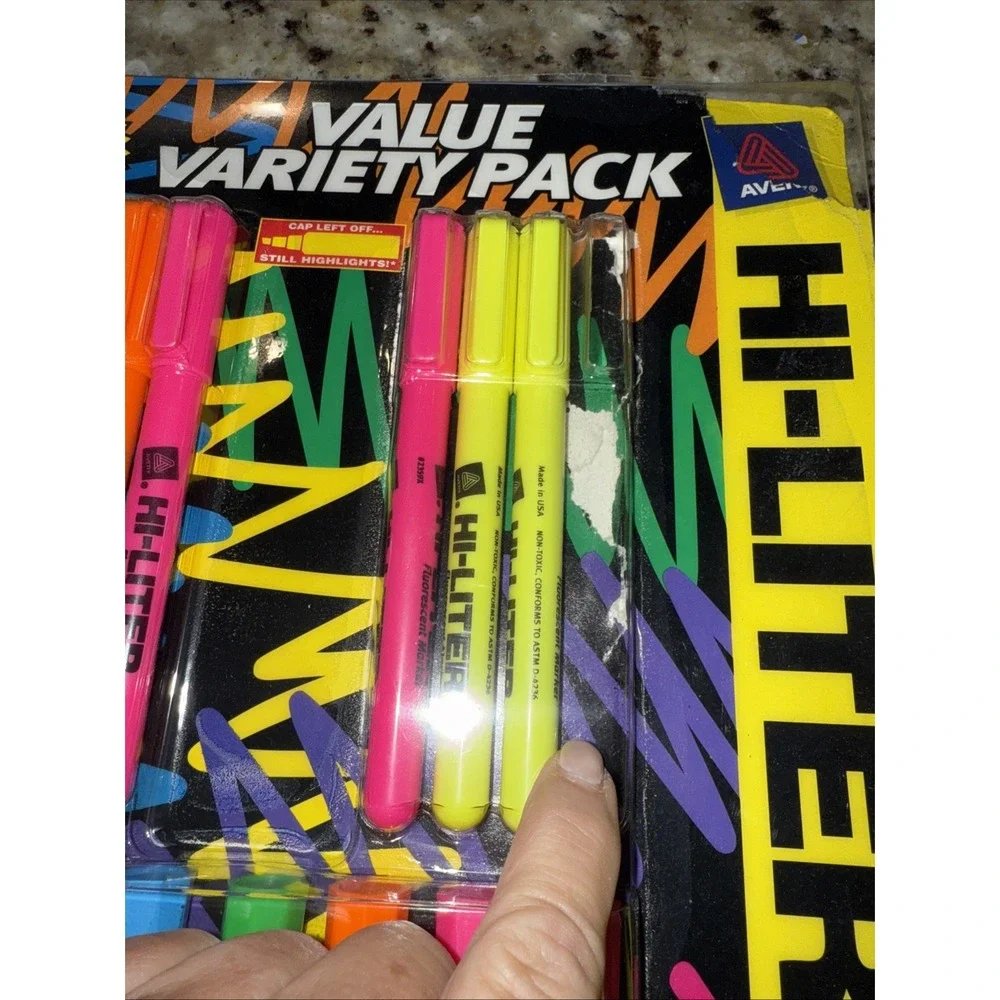 15 Avery Hi-liter Assorted‎ Fluorescent Colors Chisel Tip Highlighters 5217